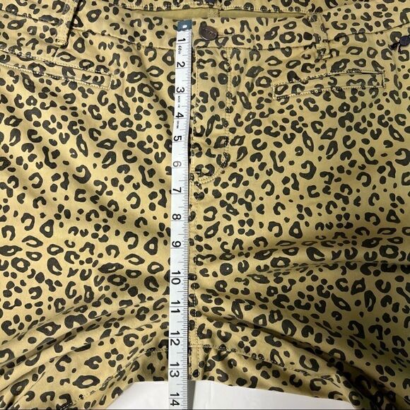 NYDJ Ami Skinny Jeans Tan Black Leopard Print Pockets Zip Button Closure 18 - Picture 11 of 16